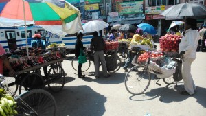 Nepal, Patan. Il mercato.