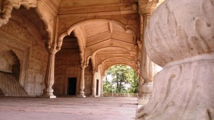 Old Delhi, Red Fort, Kash Mahal, il Palazzo dei coloro, abitazione privata dell'Imperatore Mughul, 1638-1648.
