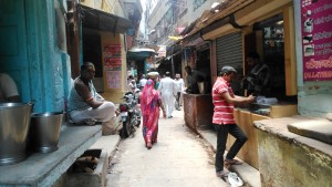 Varanasi, old town nei pressi del Ram Ghat.