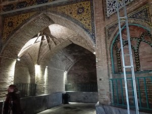 la moschea Jameh all'Amol Sassanid bazaar, i secolo a.D. restaurata durante regno dinastia ajar.